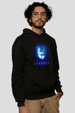 Starset Baskılı Unisex Siyah Kapüşonlu Sweatshirt