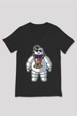 Stay Dope Baskılı Unisex Siyah V Yaka Tişört