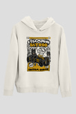Steampunk BatRod Baskılı Unisex Beyaz Hoodie