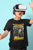 Steampunk BatRod Baskılı Unisex Siyah Çocuk Tişört