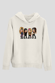 Steel Panther Baskılı Beyaz Unisex Kapüşonlu Sweatshirt