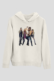 Steel Panther Baskılı Beyaz Unisex Kapüşonlu Sweatshirt
