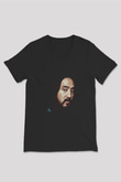 Steve Aoki Baskılı Unisex Siyah V Yaka Tişört