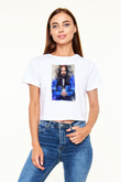Steve Aoki Beyaz  Crop Top Tişört