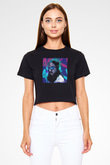 Steve Aoki Siyah  Crop Top Tişört