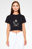 Steve Aoki Siyah  Crop Top Tişört