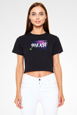 Steve Aoki Siyah  Crop Top Tişört