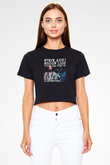 Steve Aoki Siyah  Crop Top Tişört