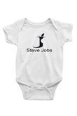 Steve Jobs Baskılı Beyaz Unisex Bebek Body - Zıbın