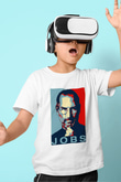 Steve Jobs Baskılı Beyaz Unisex Çocuk Tişört