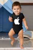 Steve Jobs Baskılı Siyah Bebek Body - Zıbın