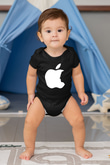Steve Jobs Baskılı Siyah Bebek Body - Zıbın