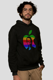 Steve Jobs Siyah Unisex Kapüşonlu Sweatshirt