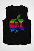 Steve Jobs Siyah Unisex Kolsuz Tişört