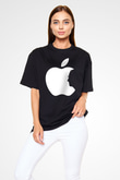 Steve Jobs Siyah Unisex Oversize Tişört T-Shirt