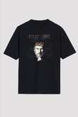 Steve Jobs Siyah Unisex Oversize Tişört T-Shirt
