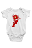 Steve Vai Baskılı Beyaz Unisex Bebek Body - Zıbın