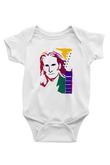 Steve Vai Baskılı Beyaz Unisex Bebek Body - Zıbın