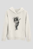 Steve Vai Baskılı Beyaz Unisex Kapüşonlu Sweatshirt