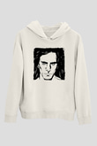 Steve Vai Baskılı Beyaz Unisex Kapüşonlu Sweatshirt