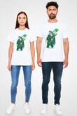 Steve Vai Baskılı Unisex Beyaz Tişört - Tshirt