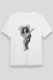 Steve Vai Baskılı Unisex Beyaz Tişört - Tshirt