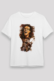 Steve Vai Baskılı Unisex Beyaz Tişört - Tshirt