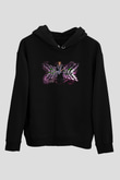 Steve Vai Baskılı Unisex Siyah Kapüşonlu Sweatshirt