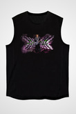 Steve Vai Baskılı Unisex Siyah Kolsuz Tişört - Tshirt