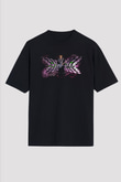 Steve Vai Baskılı Unisex Siyah Oversize Tişört - Tshirt