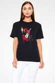 Steve Vai Baskılı Unisex Siyah Tişört - Tshirt