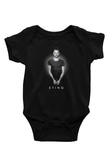 Sting Baskılı Unisex Siyah Bebek Body - Zıbın