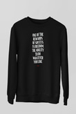 Sting Baskılı Unisex Siyah Sweatshirt