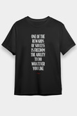 Sting Baskılı Unisex Siyah Tişört - Tshirt