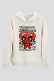 Stitch Pool Secret Wars Baskılı Unisex Beyaz Hoodie