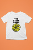 Stone Roses Baskılı Beyaz Unisex Beyaz Çocuk Tişört - Tshirt