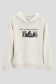 Stone Roses Baskılı Beyaz Unisex Kapüşonlu Sweatshirt