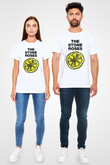 Stone Roses Baskılı Unisex Beyaz Tişört - Tshirt
