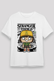 Stranger Things Baskılı Unisex Beyaz Tişört