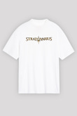 Stratovarius Baskılı Beyaz Unisex Oversize Tişört - Tshirt