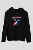 Stratovarius Baskılı Unisex Siyah Kapüşonlu Sweatshirt
