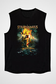 Stratovarius Baskılı Unisex Siyah Kolsuz Tişört - Tshirt