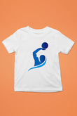 Su Topu Baskılı Unisex Beyaz Çocuk Tişört - Tshirt