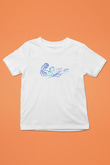 Su Topu Baskılı Unisex Beyaz Çocuk Tişört - Tshirt