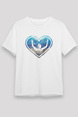 Su Topu Baskılı Unisex Beyaz Tişört - Tshirt
