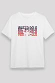 Su Topu Baskılı Unisex Beyaz Tişört - Tshirt