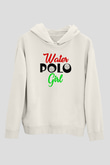 Su Topu Baskılı Unisex Ekru Hoodie