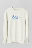 Su Topu Baskılı Unisex Ekru Sweatshirt
