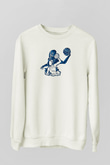 Su Topu Baskılı Unisex Ekru Sweatshirt