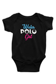 Su Topu - Water Polo Baskılı Unisex Siyah Bebek Body - Zıbın